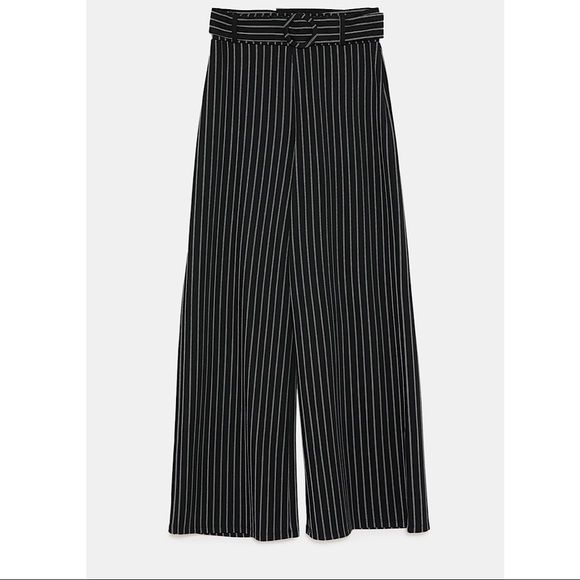 🎉HP🎉ZARA Belted Striped Pants - Picture 6 of 6